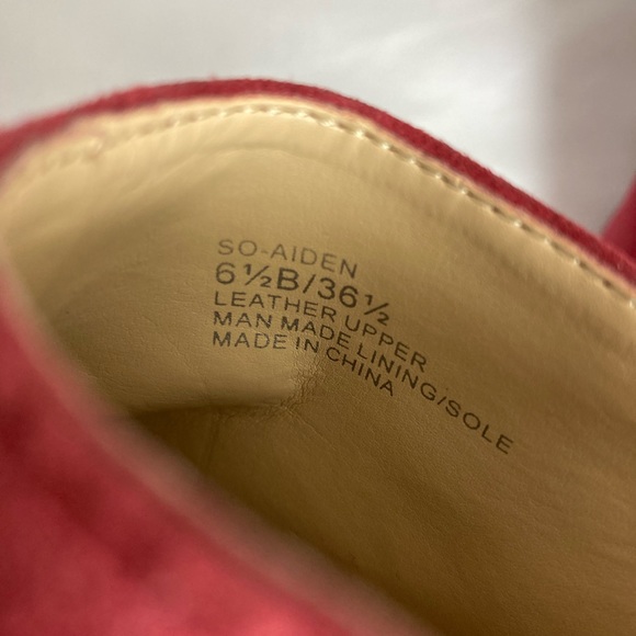 Sole Society Red Suede Ankle boots size 6.5 - Picture 6 of 9